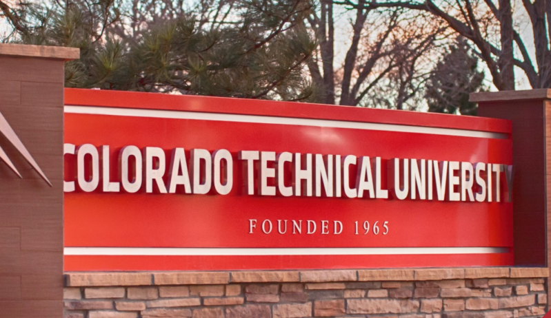 A sign for Colorado Technical University.