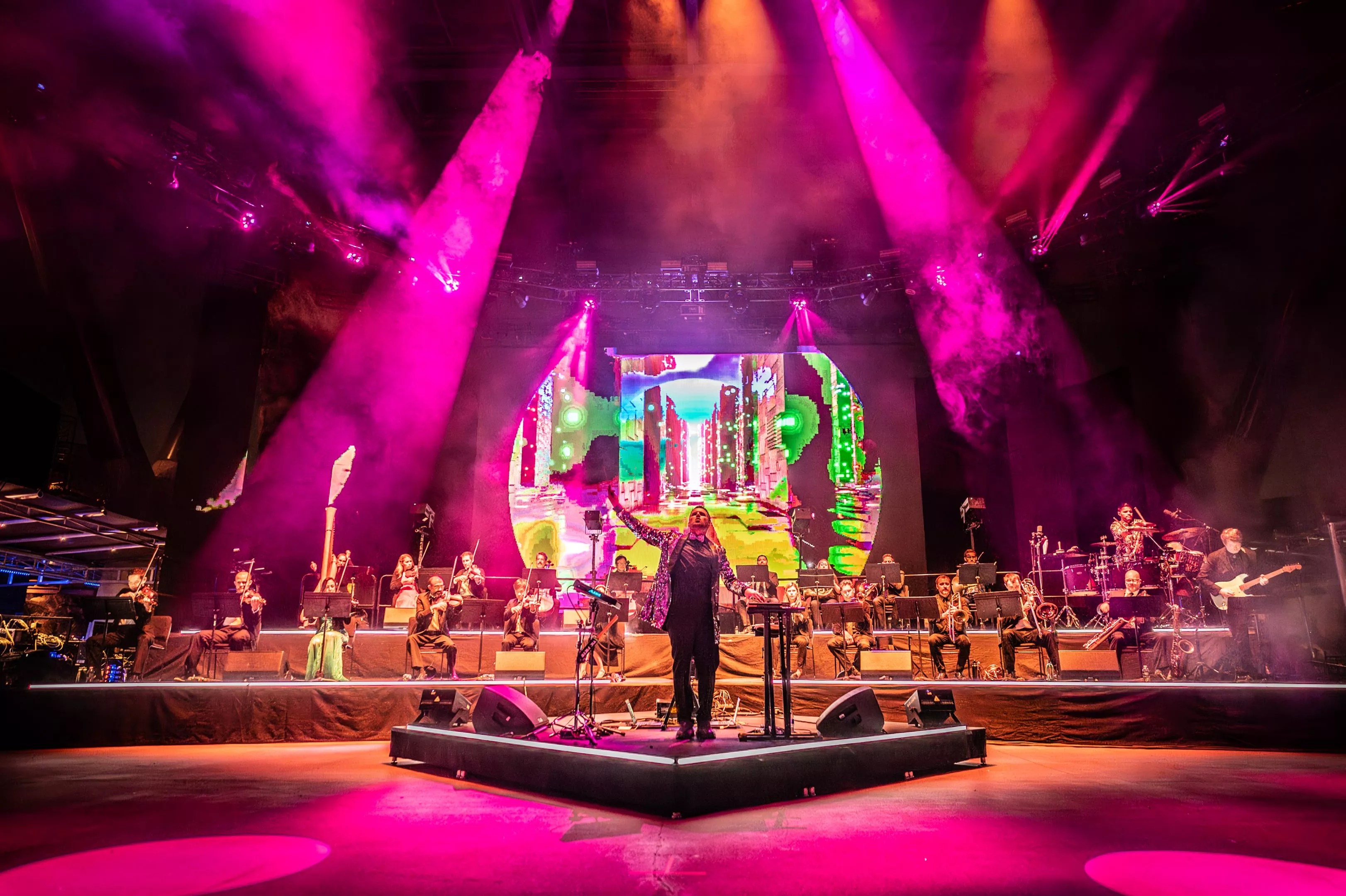 a concert at red rocks amphitheatre