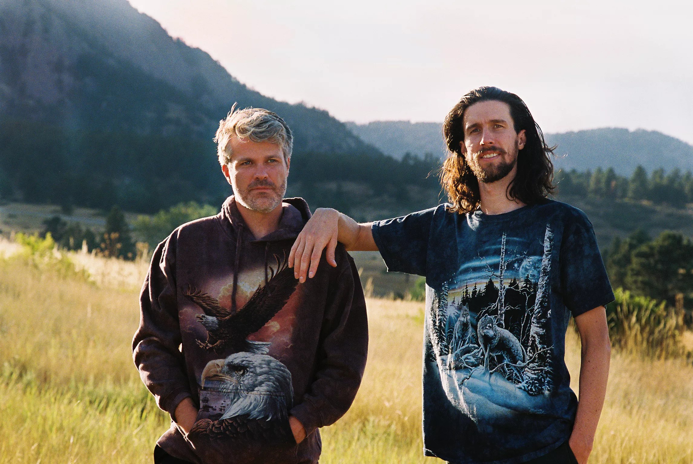 two men in a field