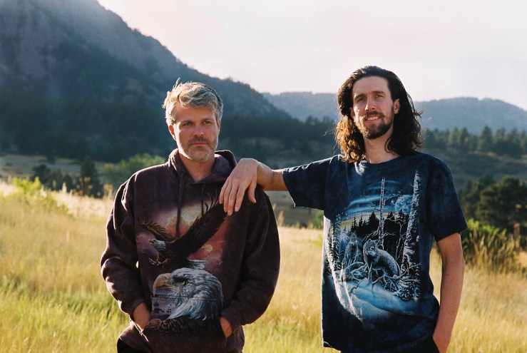 two men in a field