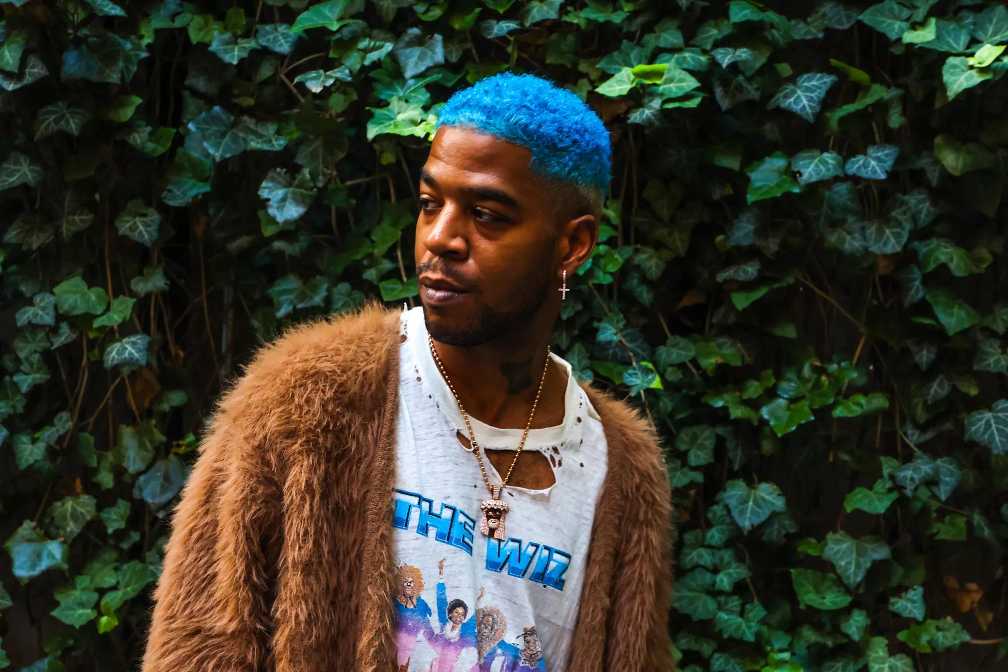 man with blue hair