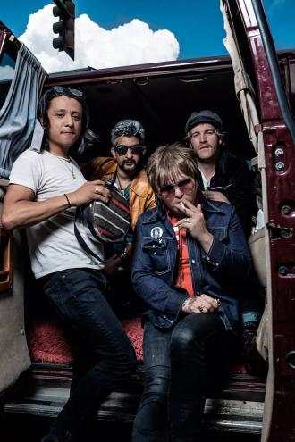 band poses for photo