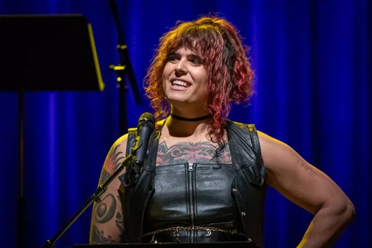 woman smiling