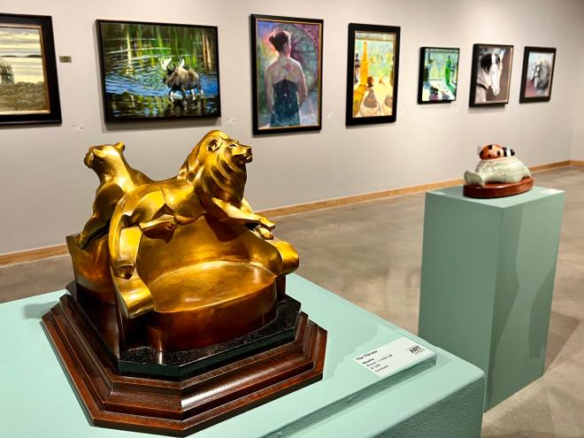 the inside of an art show