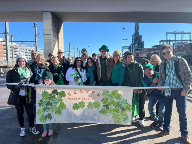 Johnston celebrates St. Patrick's day.