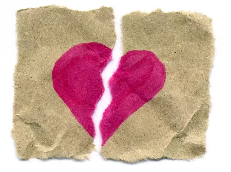 torn paper heart