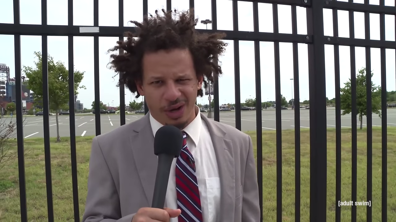 comedian Eric André in a skit