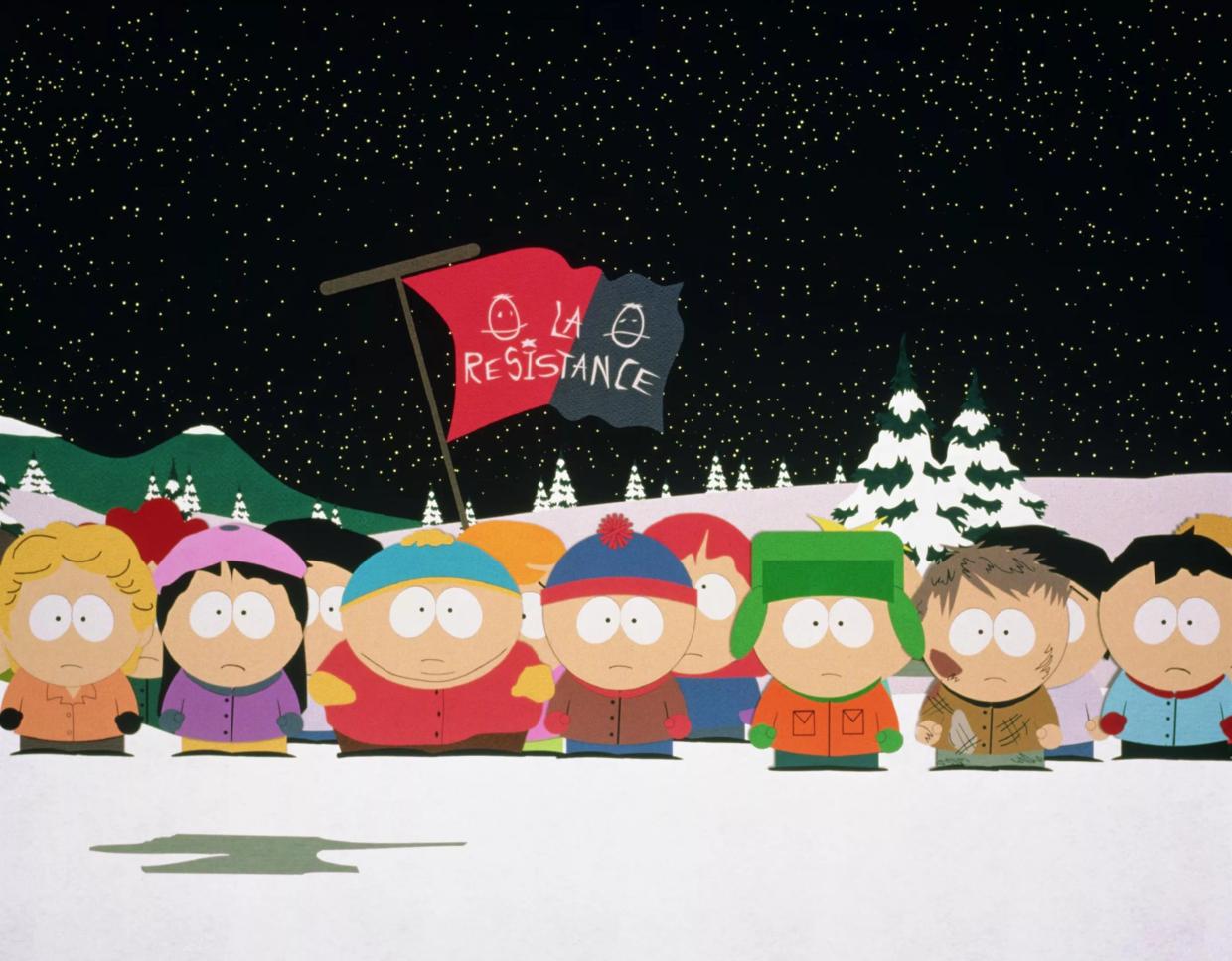 cartoon of kids from South Park