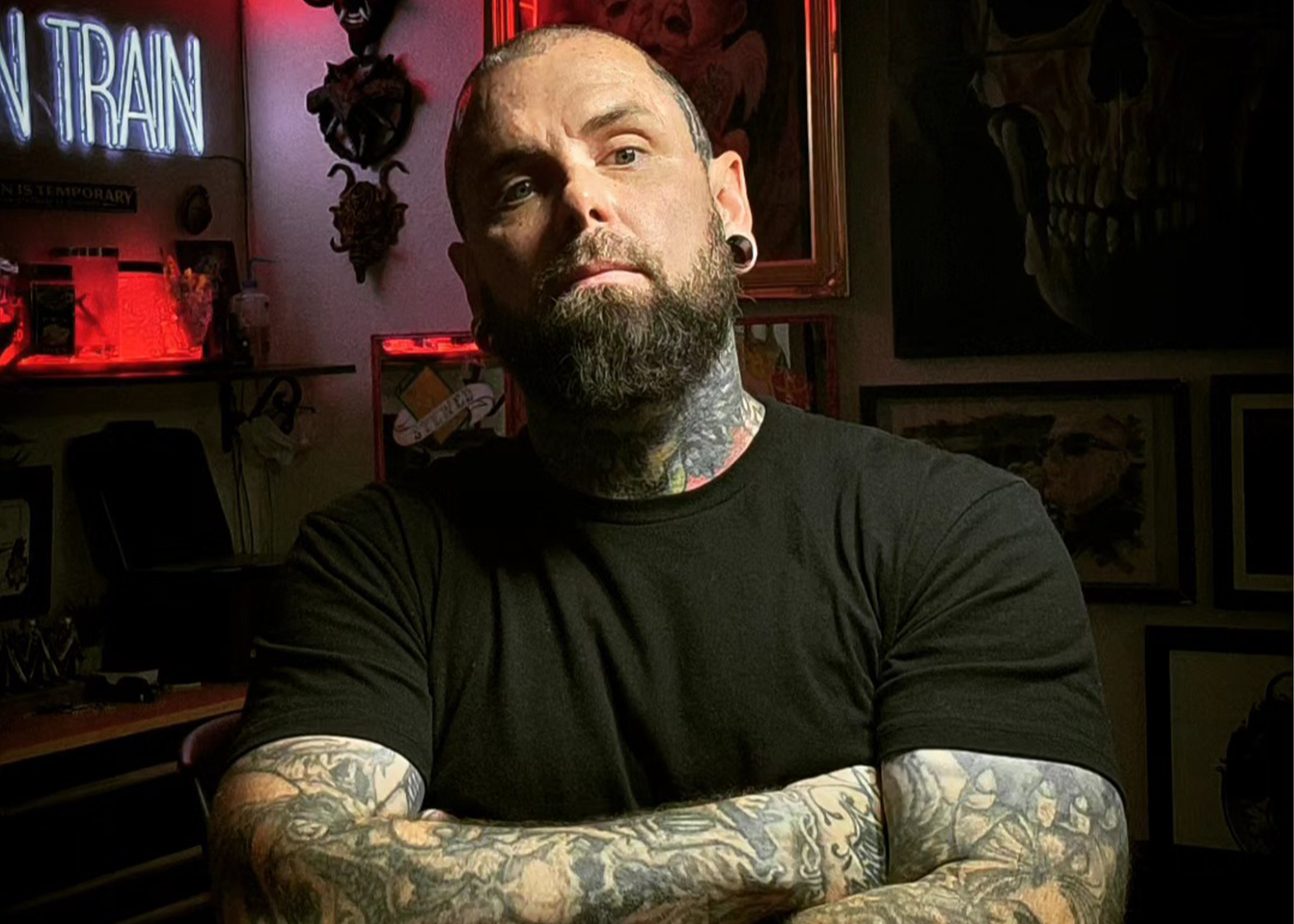 man with tattoos