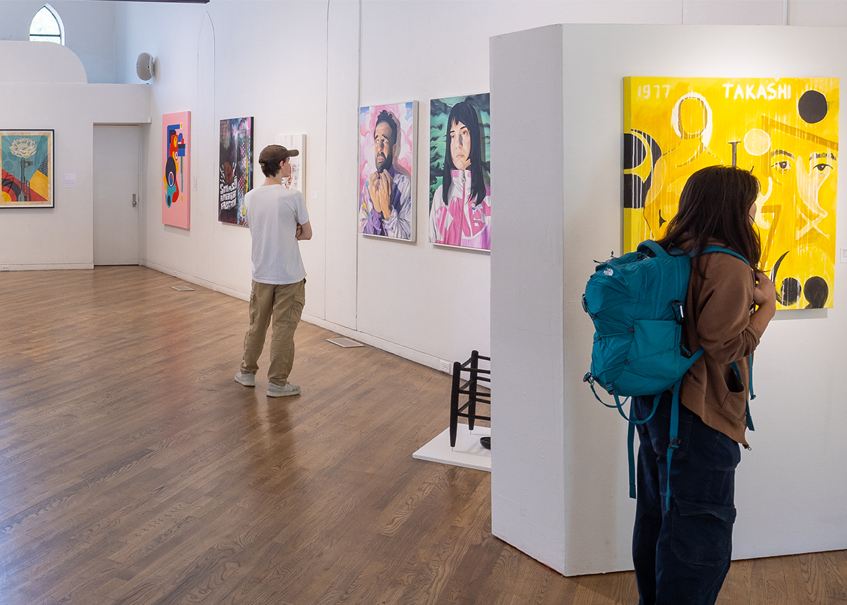 people in a gallery