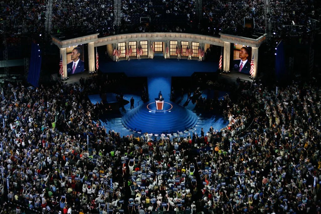 Barack Obama crowd mile high stadium