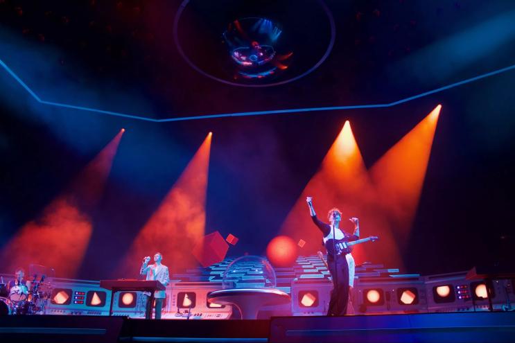 Glass Animals performing at Red Rocks