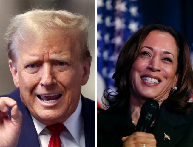 Donald Trump and Kamala Harris