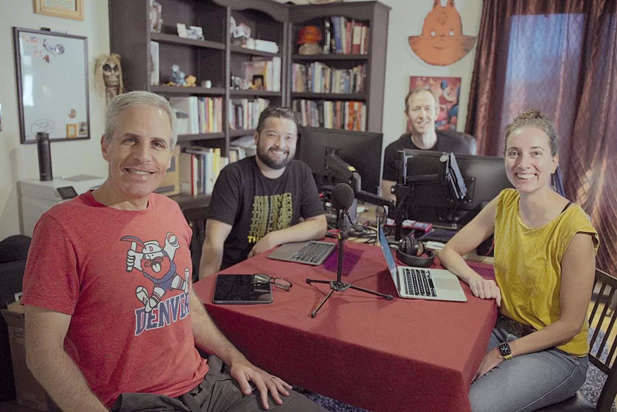 The <i>Master Plan</i> team, from left: David Sirota, Jared Jacang Maher, editor Ron Doyle and producer Laura Krantz (not pictured: Ula Kulpa).