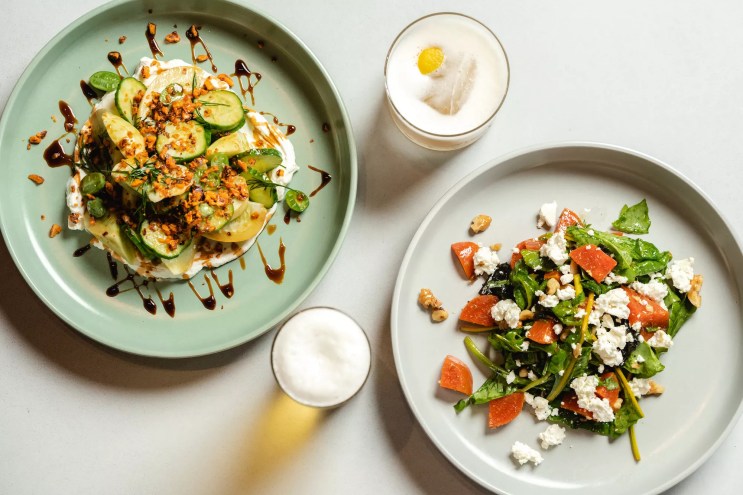 two plates of food