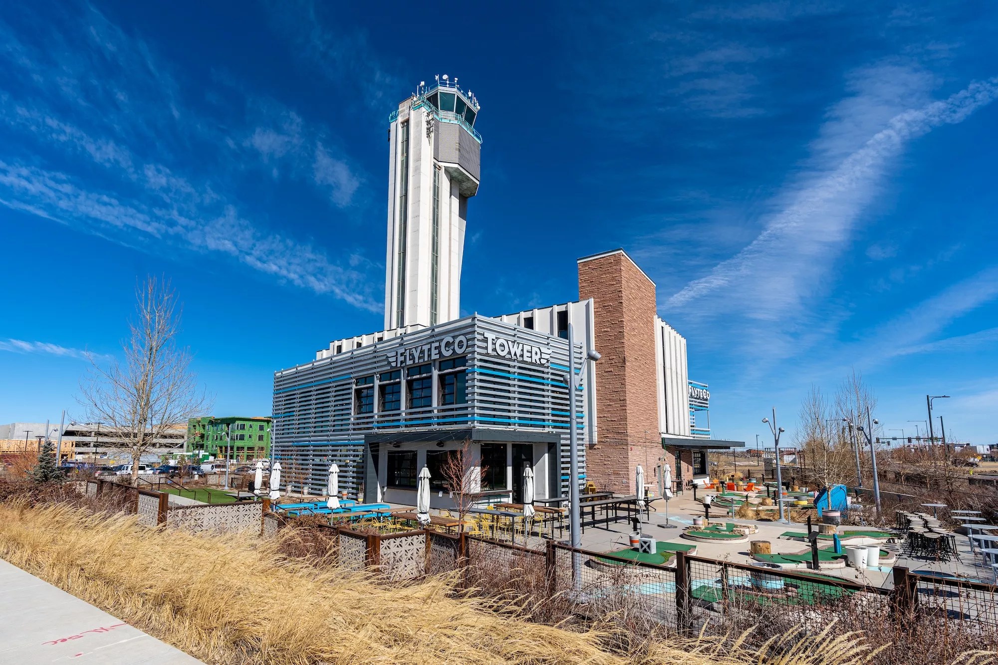exterior of a former airport control tower