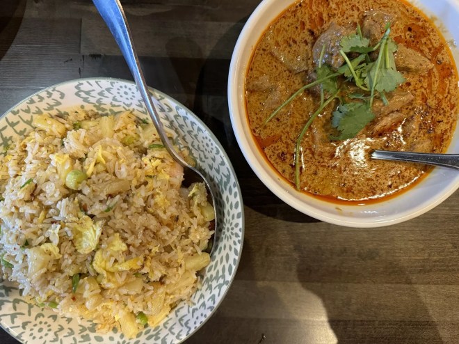 Nasi Goreng and Beef Rendang