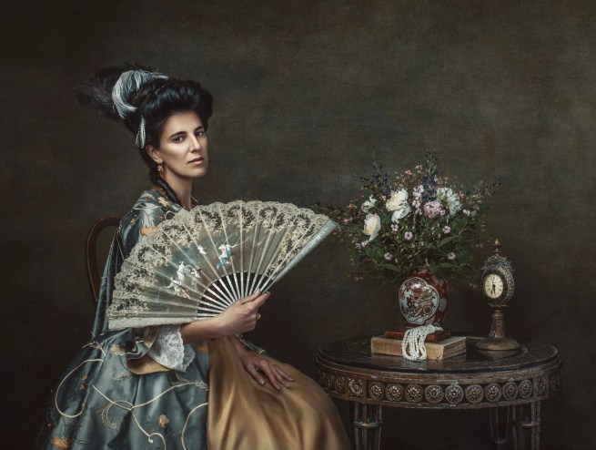 woman in victorian dress