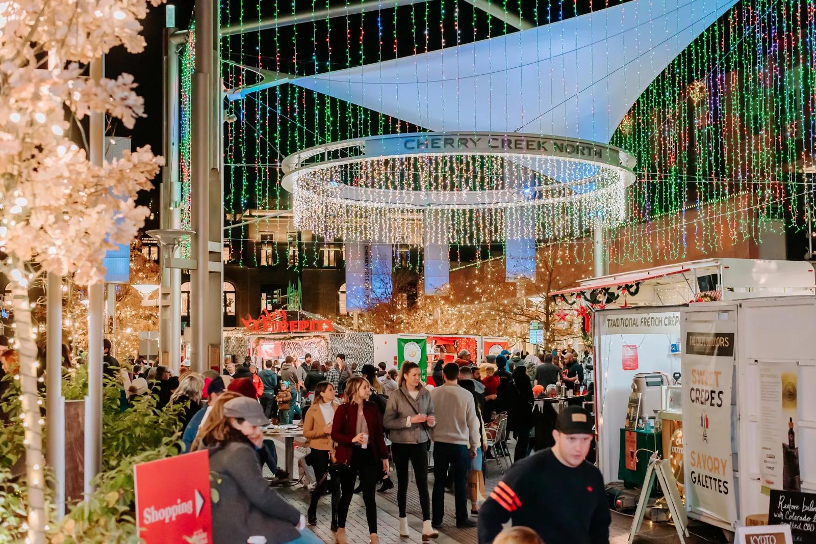 Cherry Creek lit up for the hoildays