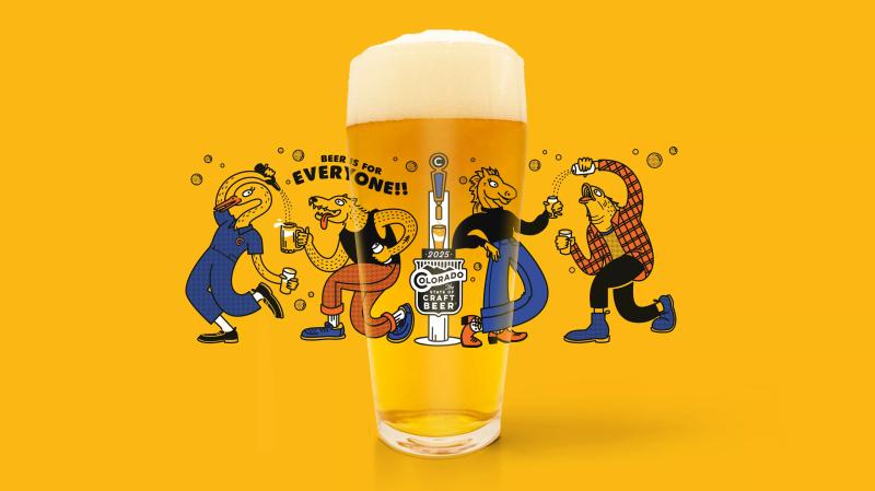 Pint glass design artwork.