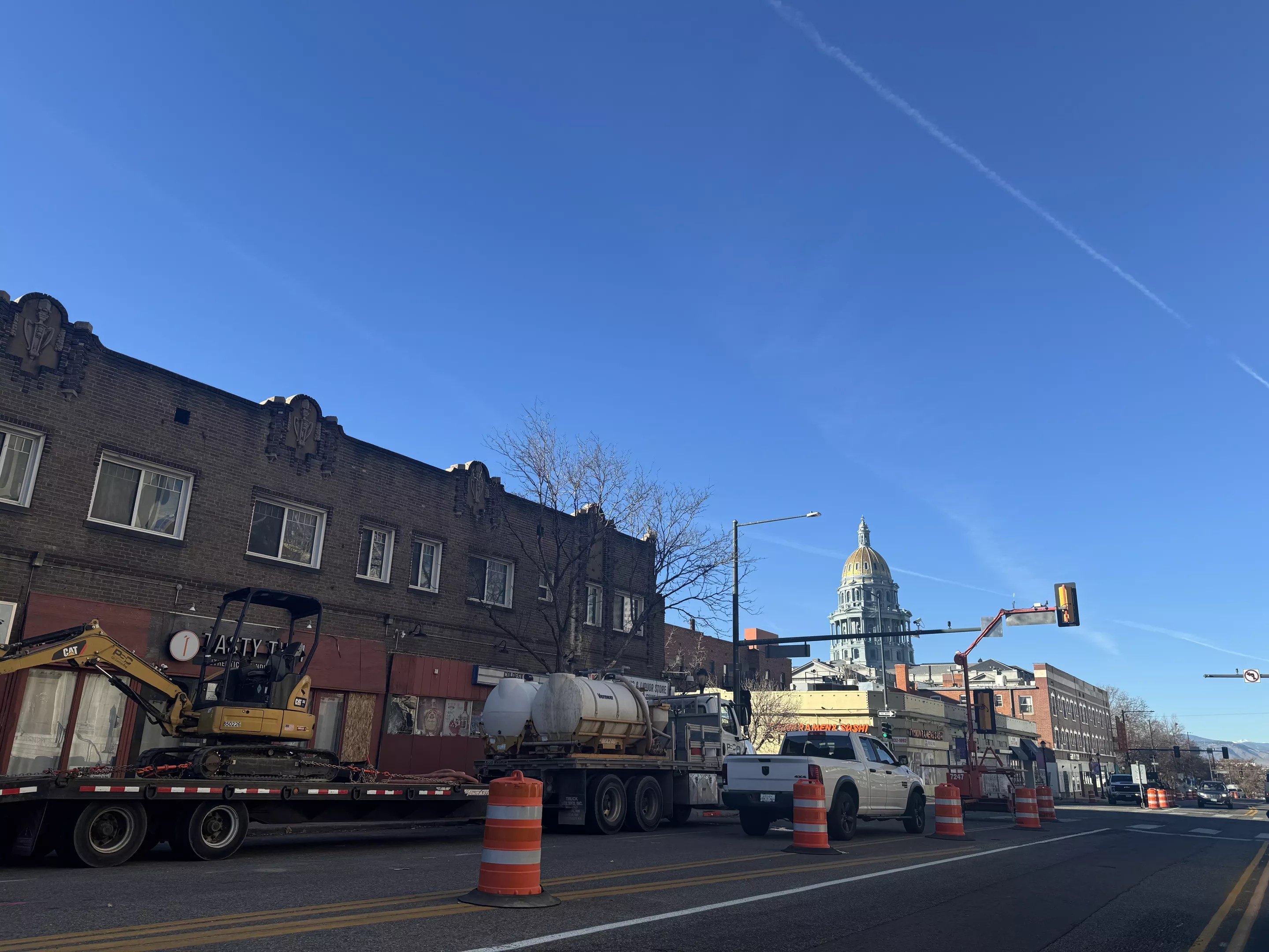 construction cones on street