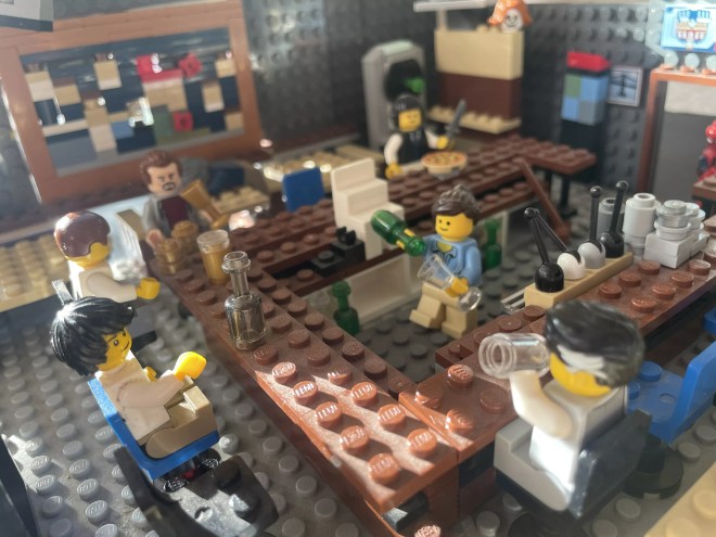 A Lego replica of Nob Hill Inn