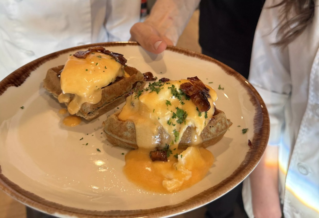 eggs benedict on a plate