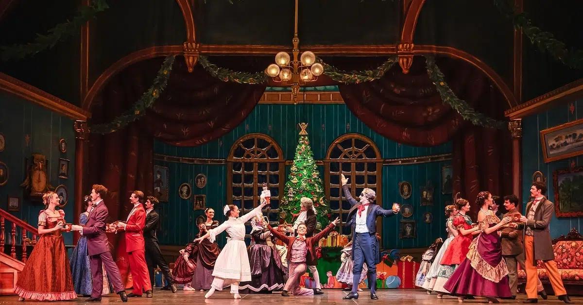 a Nutcracker ballet set