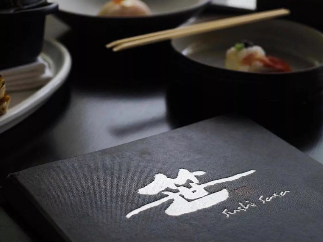 a black menu