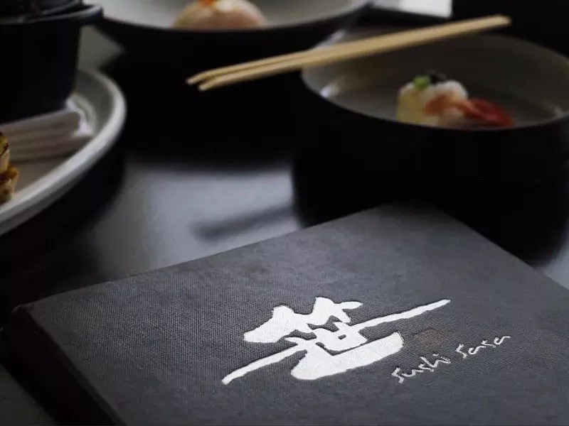 menu and chopsticks