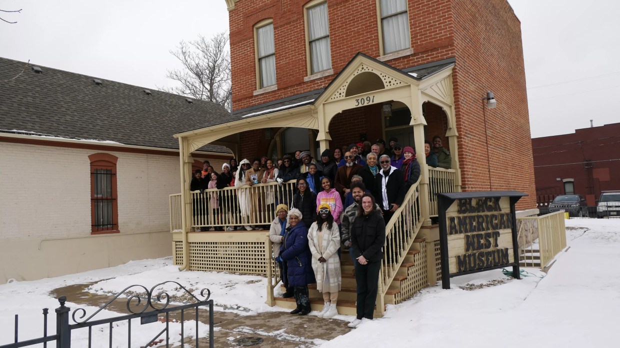 people at black american west museum