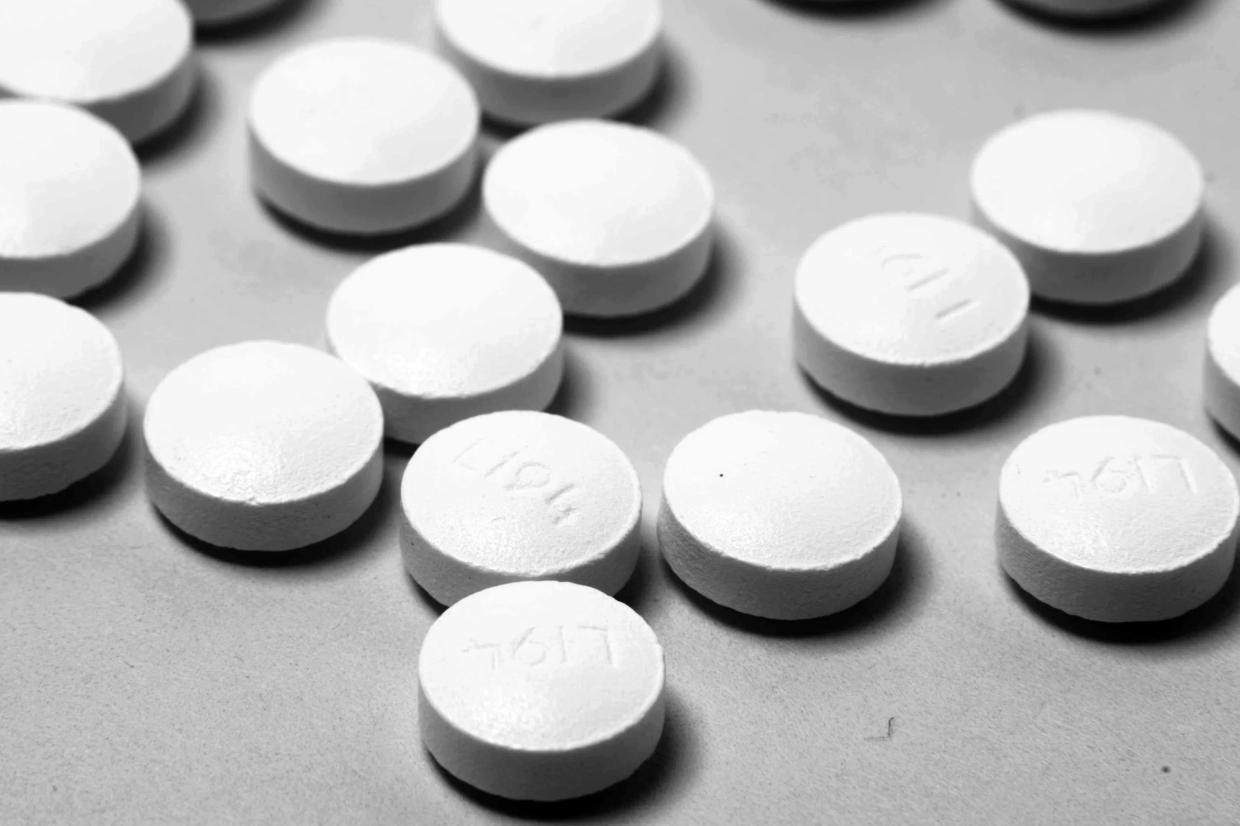 white opioid pills