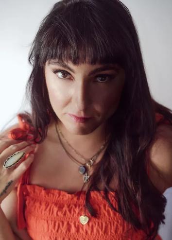 A woman with bangs