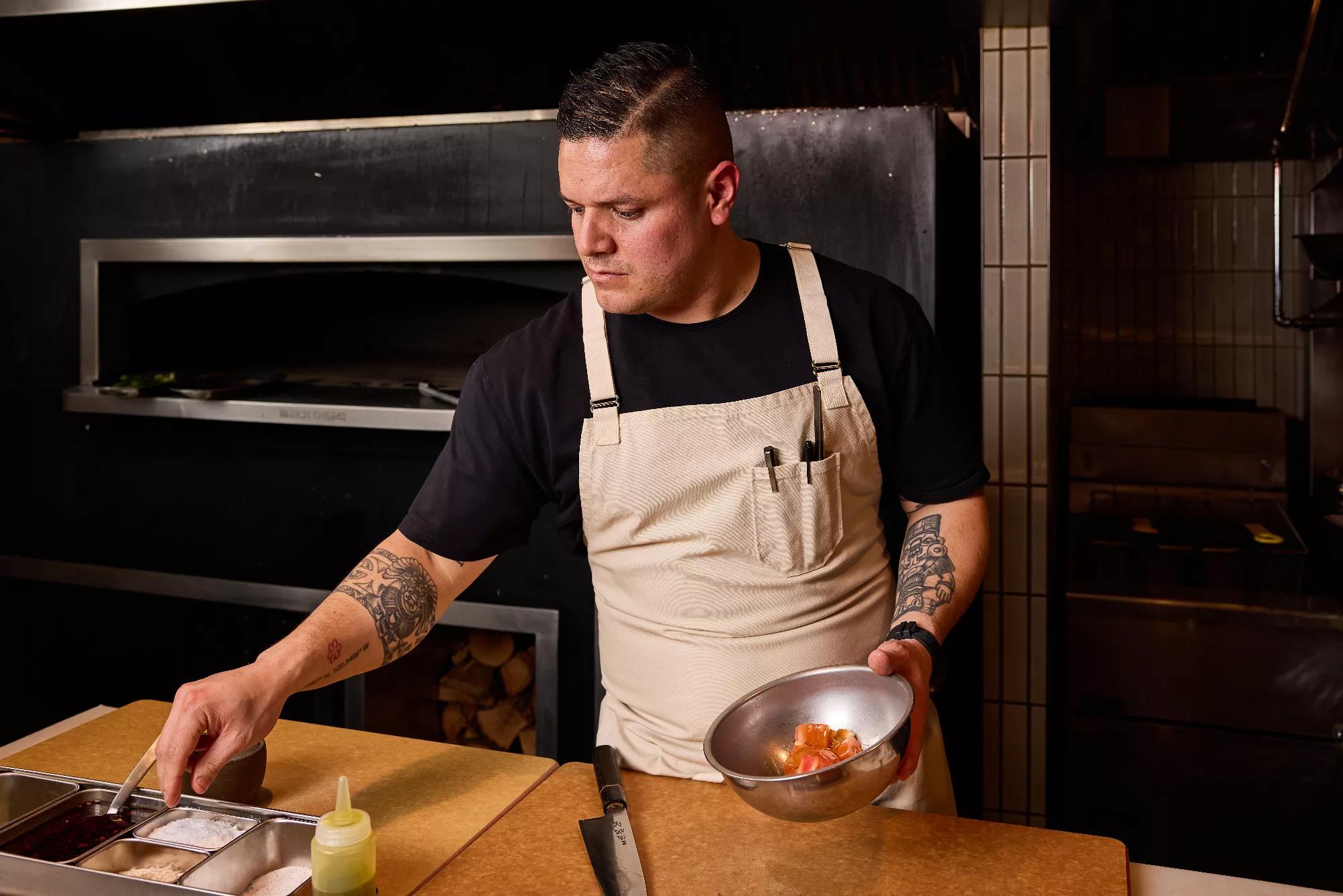 man in an apron