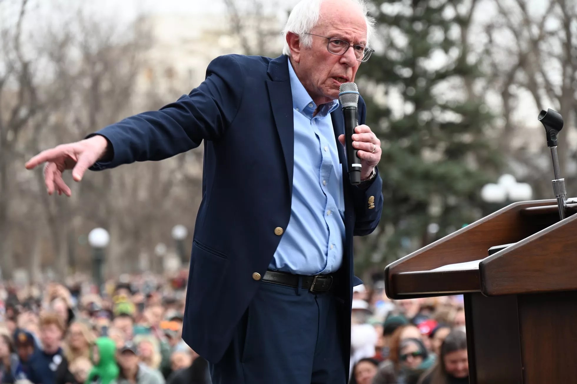 Bernie Sanders gives speech in Denver