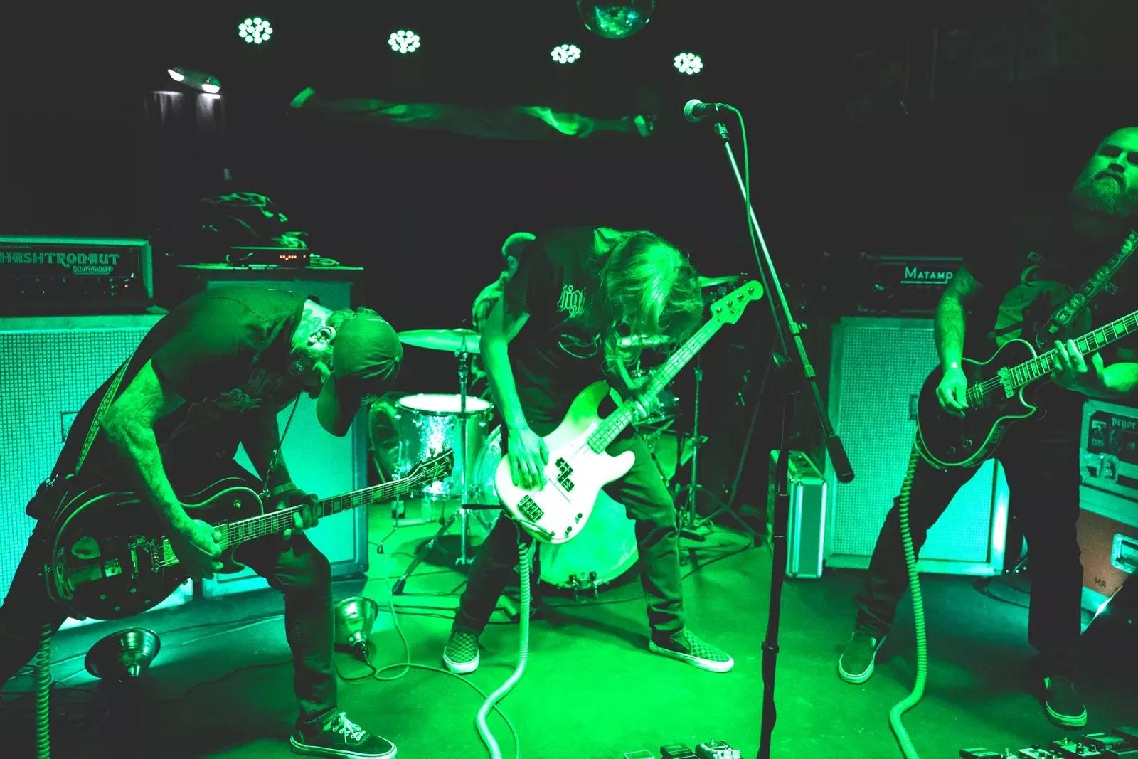 Local band Hashtronaut performing at the hi-dive.