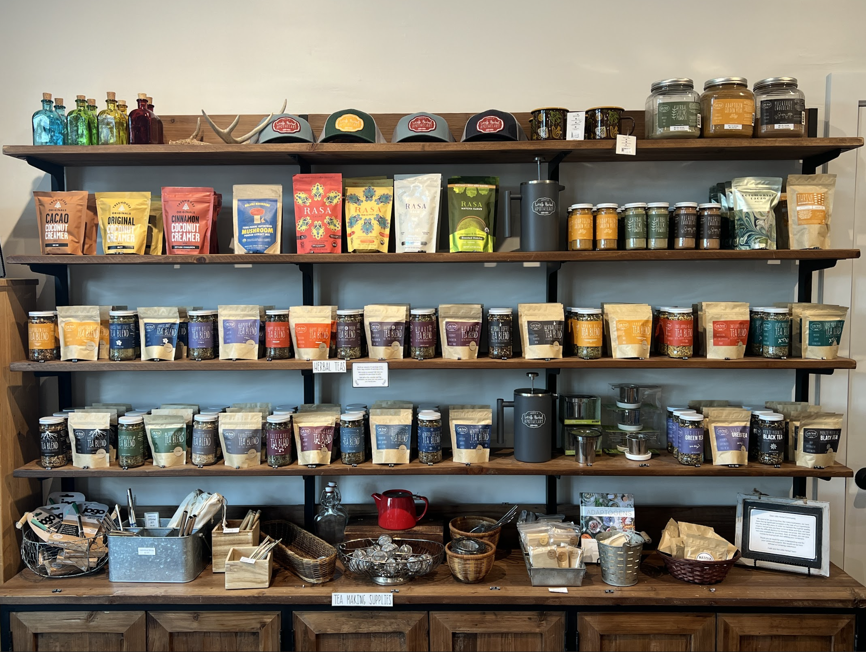 Shelves of jars