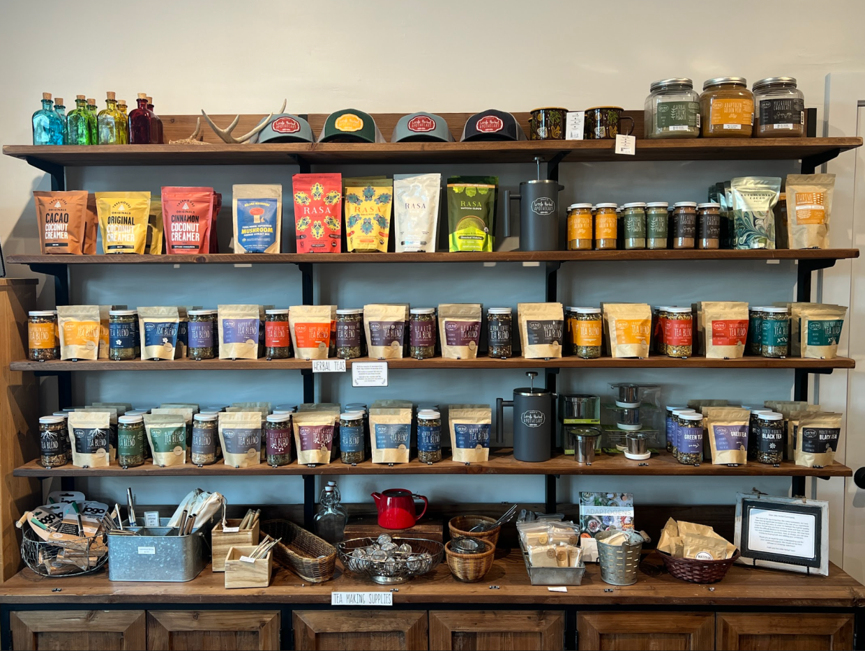 Shelves of jars