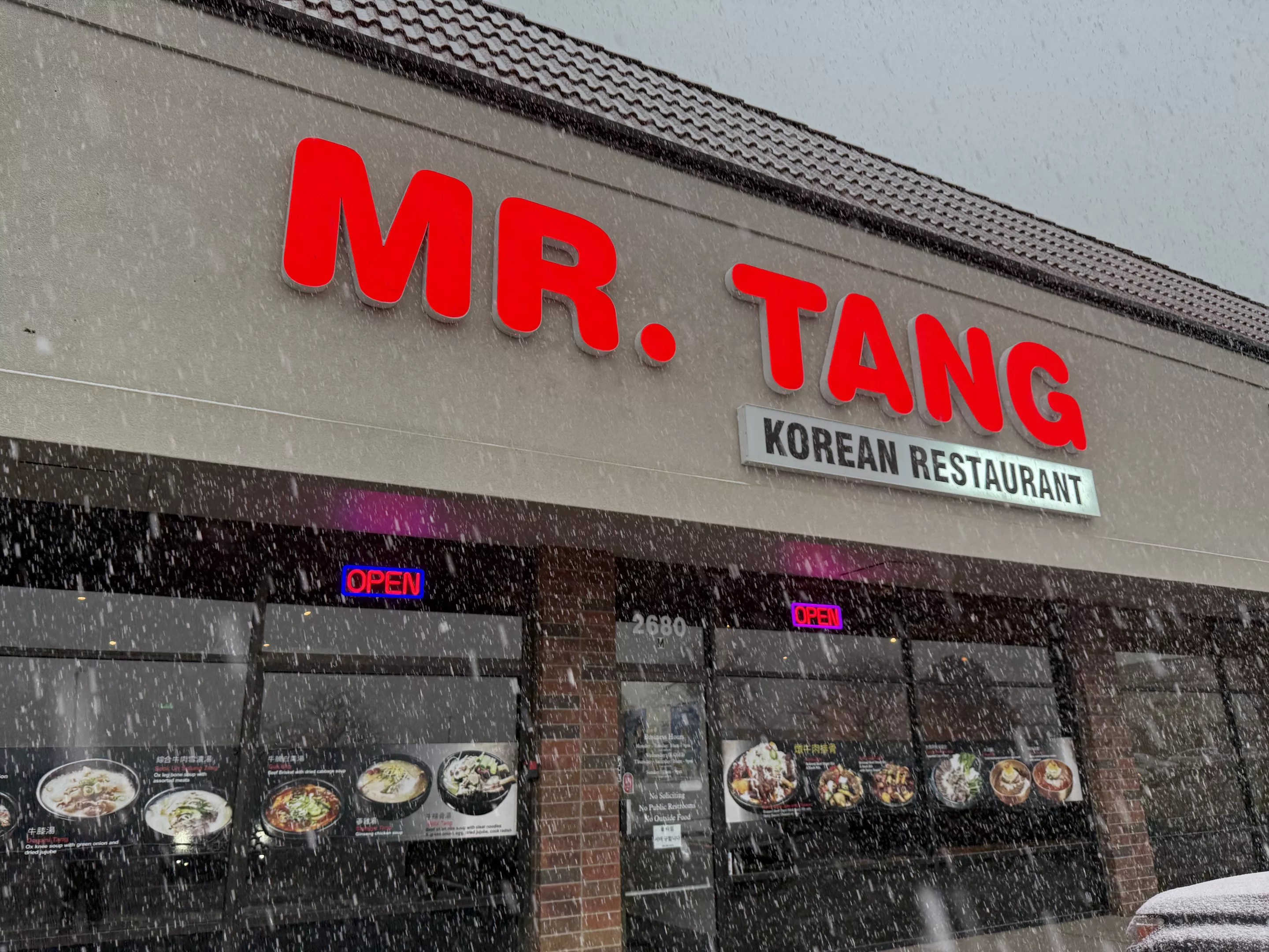 outside of Korean sop restauant