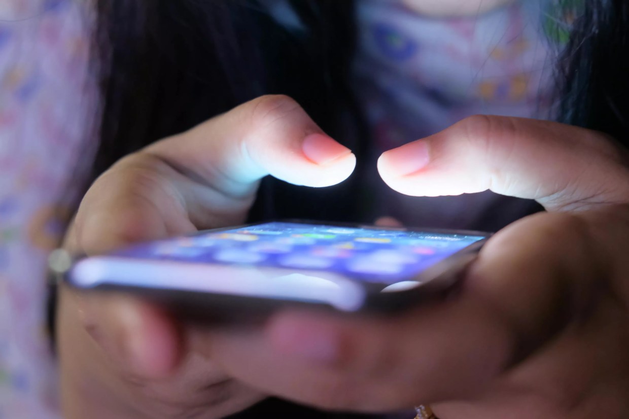 Person using smartphone