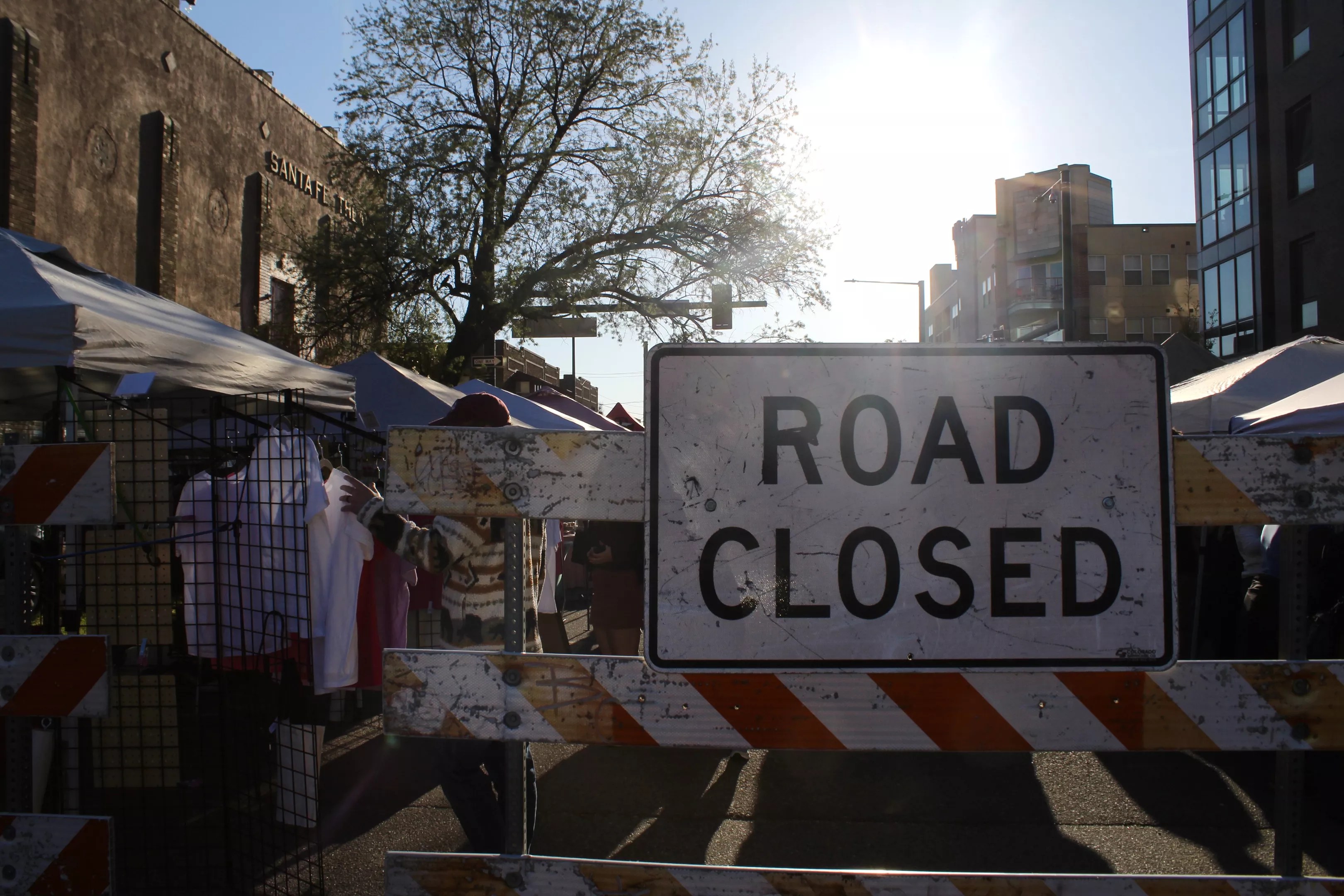 A road closed gate