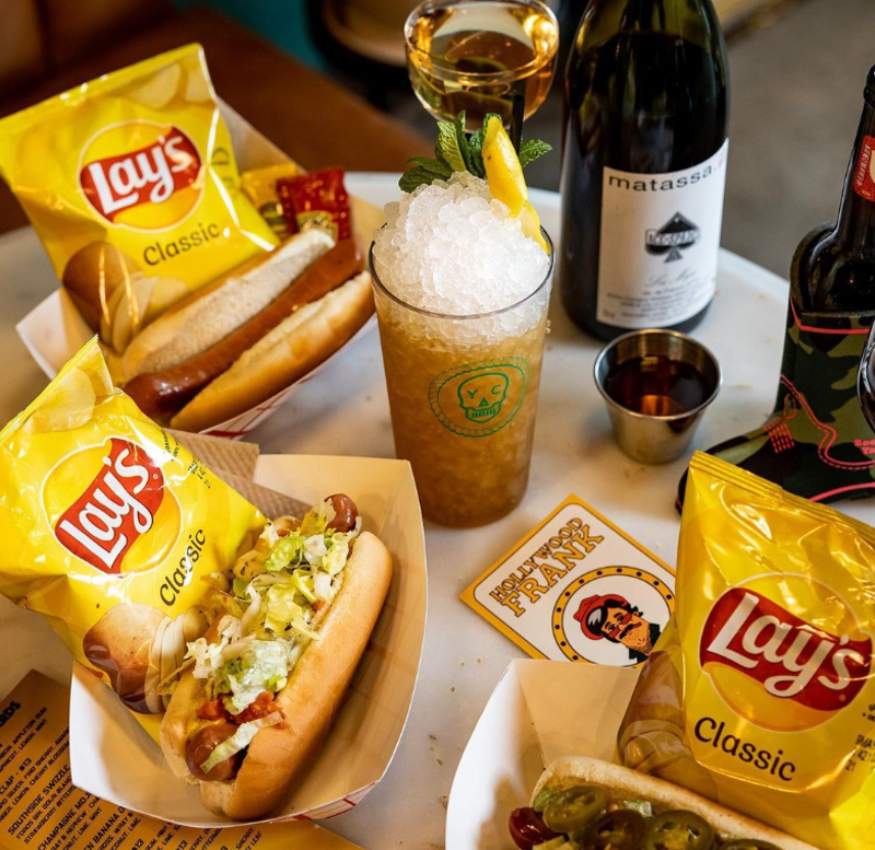 potato chips and cocktaisl