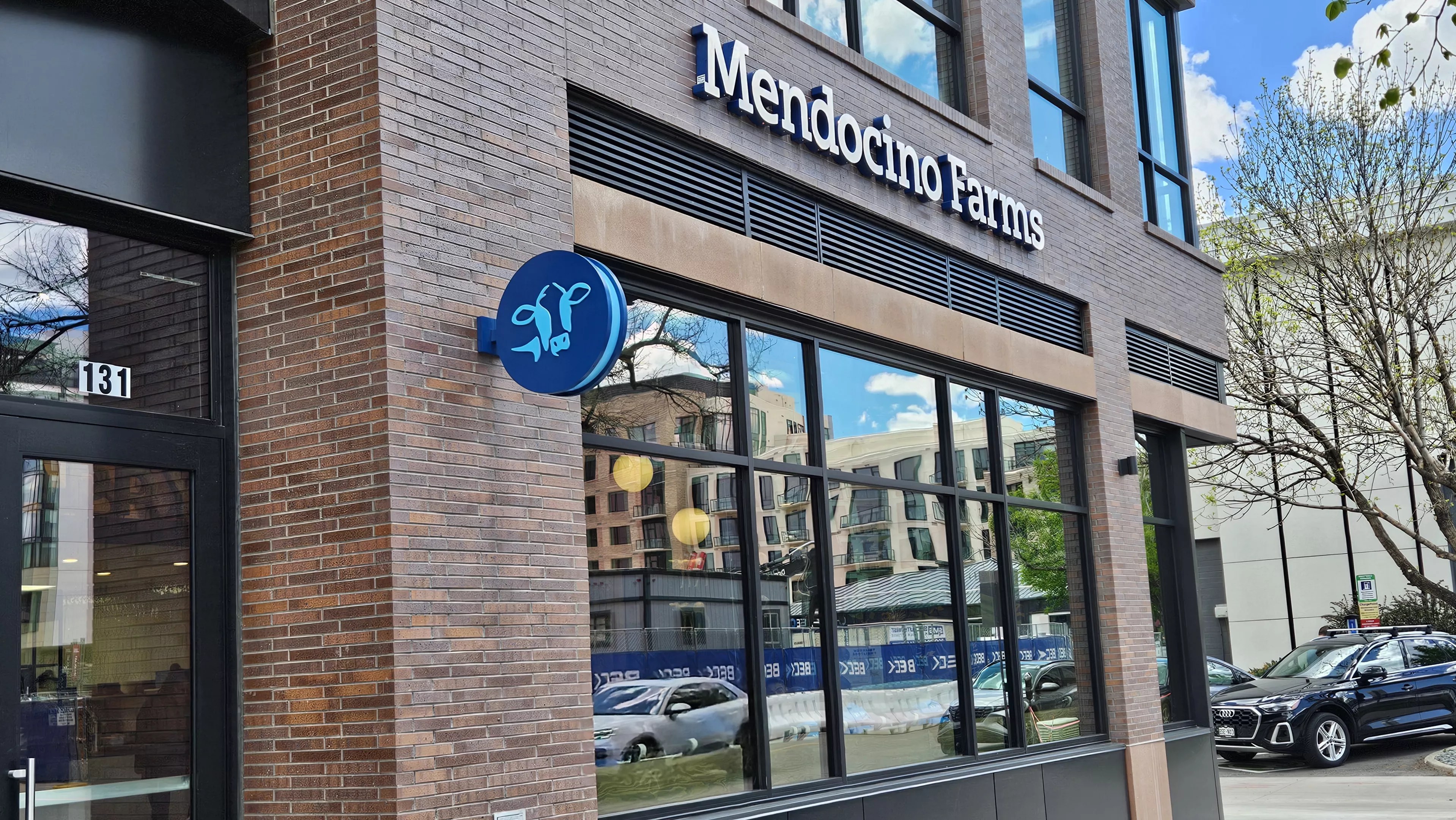 outside of restaurant with big windows