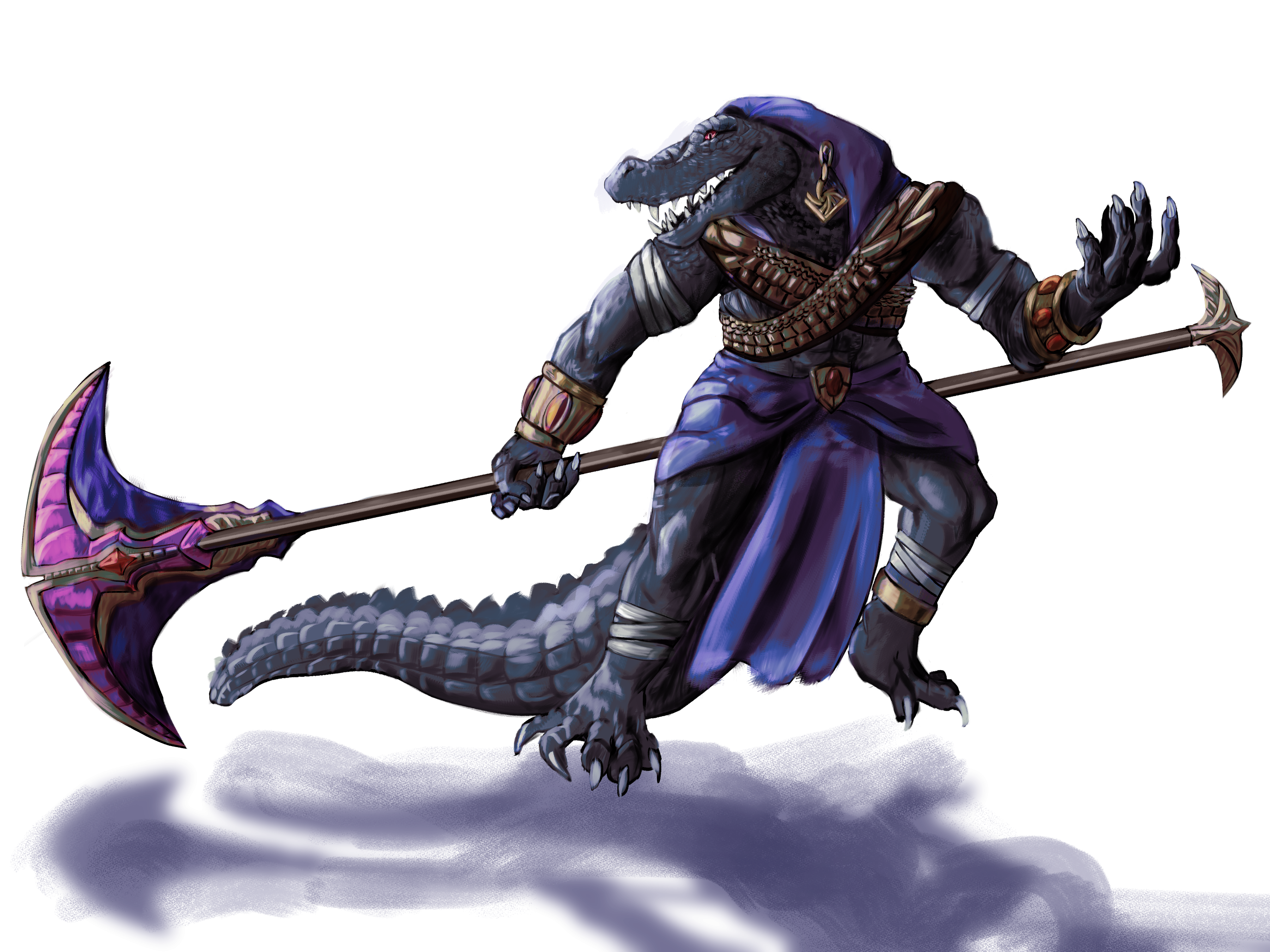 A blue monster