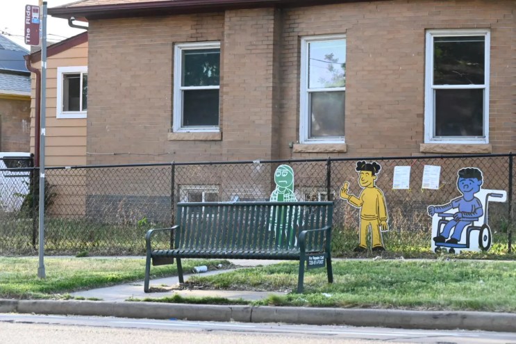 A bus stop.