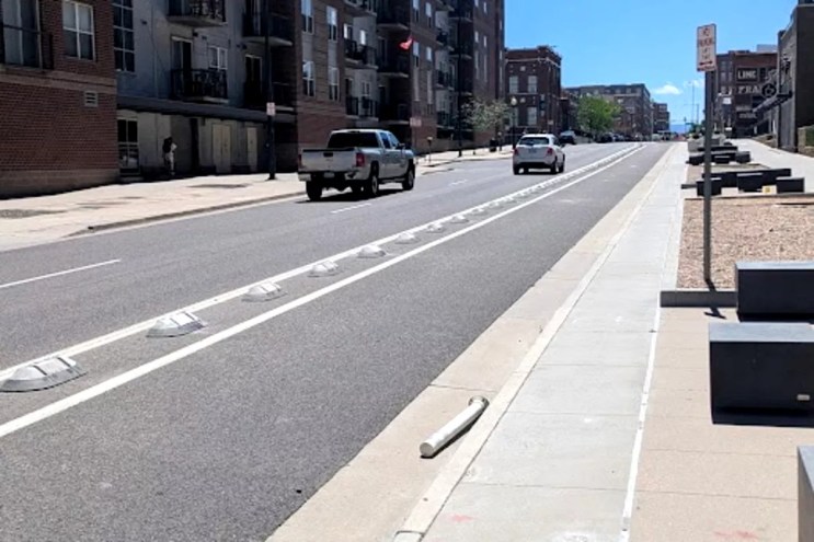 A bike lane.