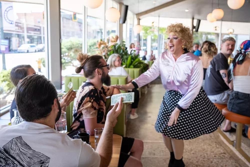 drag queen at brunch