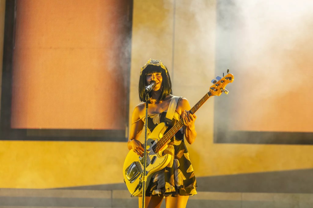 Laura Lee Ochoa, bassist of Khruangbin, closing out the festival at Outside Festival on Saturday.