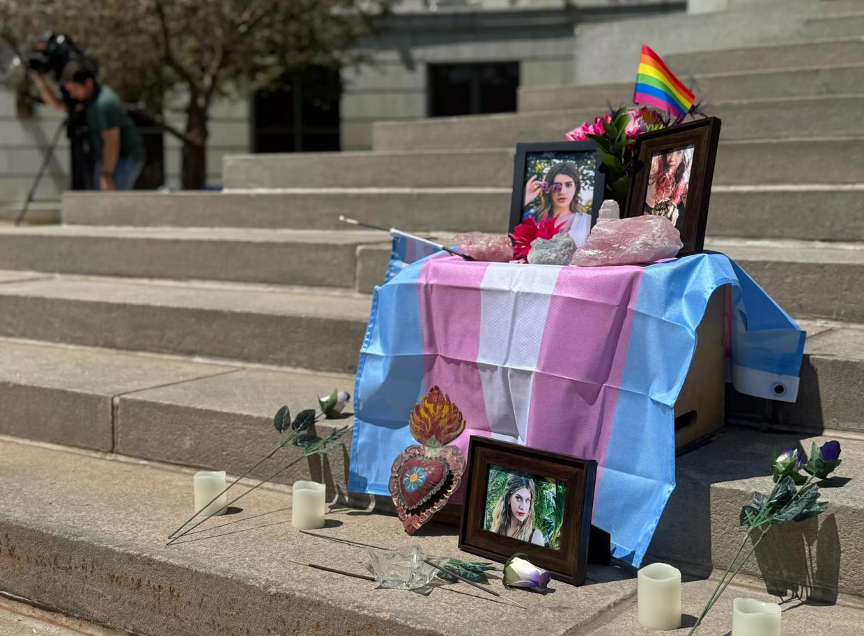 a Jax Gratton memorial on Colorado State Capitol steps