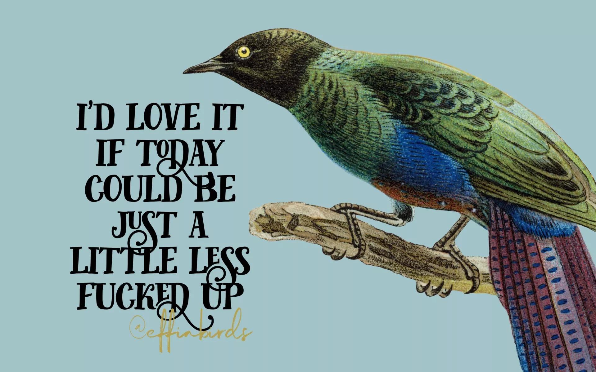 A graphic of a bird